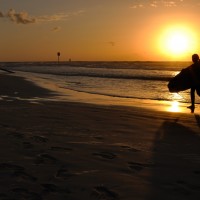 Surfer on sunset