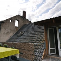 La terrasse. On y aura mangé que le jour de l