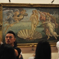 Un selfie et La Naissance de Vénus de Boticelli